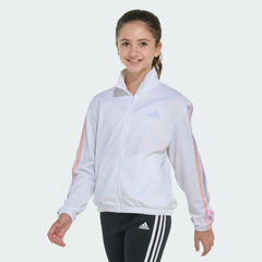 Kids' adidas Long Sleeve 3-Stripes Printed Track Jacket