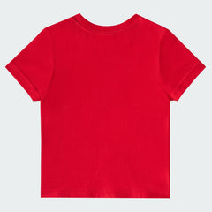 Kids' adidas Two-Piece Short Sleeve Cotton Tee and Elastic Waistband Logo Shorts Set