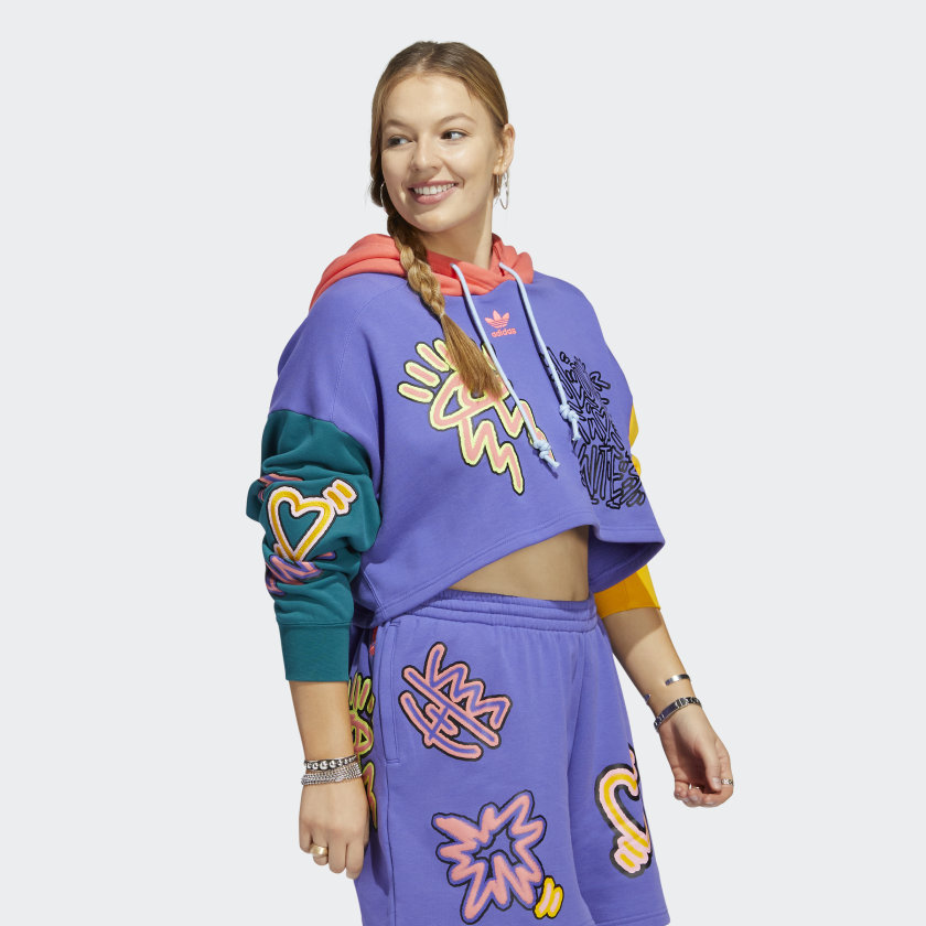 Women's Love Unites Crop Hoodie (Plus Size)
