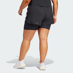 Women's Own the Run 3-Stripes 2-in-1 Shorts