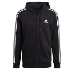 Men's Essentials French Terry 3-Stripes Full-Zip Hoodie