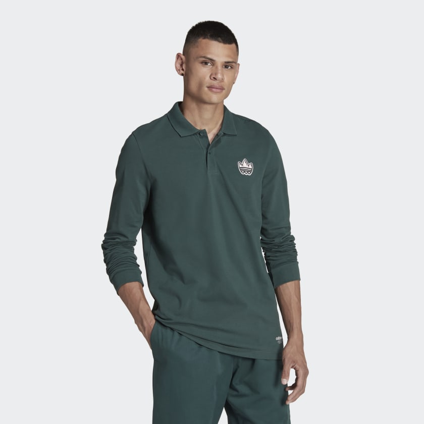 Men's Graphics Campus Long Sleeve Polo Shirt