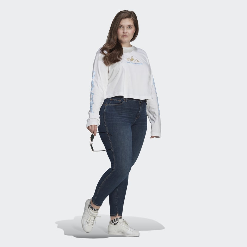 Women's Long Sleeve Crop Tee (Plus Size)