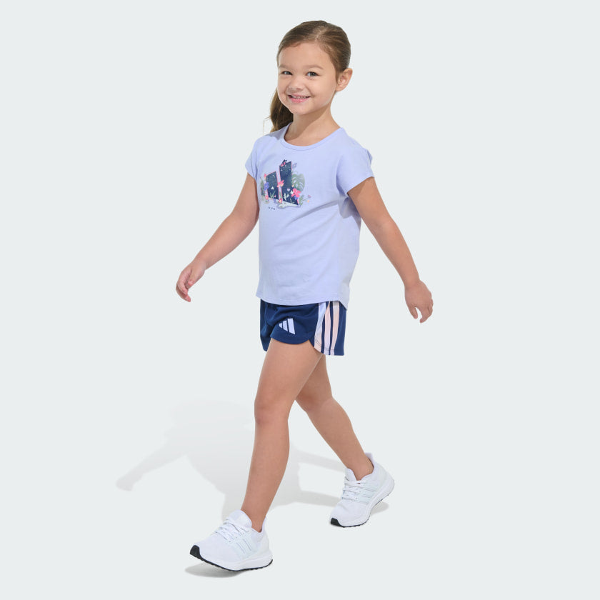 Kids' Two-Piece Short Sleeve Graphic Tee and Mesh Shorts Set