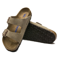 Birkenstock Arizona Soft Footbed Sandals - Taupe Suede