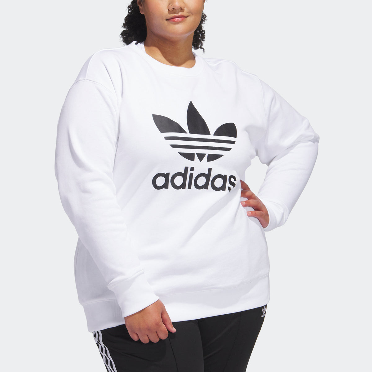 Women's Adicolor Trefoil Crew Sweatshirt (Plus Size)