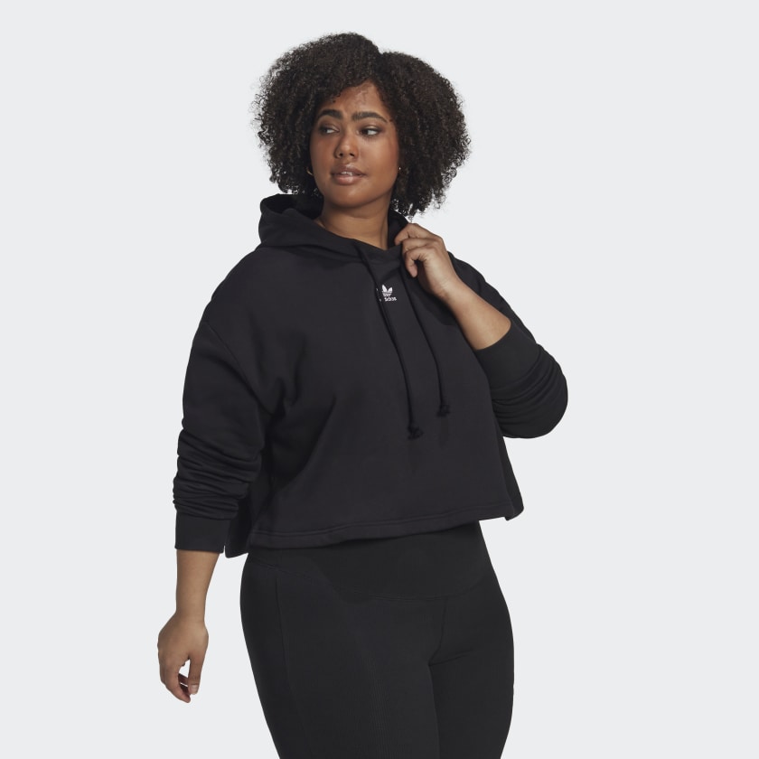 Women's Adicolor Essentials Crop Fleece Hoodie (Plus Size)