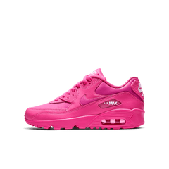 Girls' Nike Air Max 90 Leather "Laser Fuchsia"