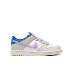 Big Kids' Nike Dunk Low "Khaki Blue Pink"