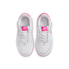 Little Kids' Nike Force 1 Low EasyOn "White Laser Fuchsia"