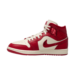 Women's Air Jordan 1 Mid SE "Red Cracked Leather"