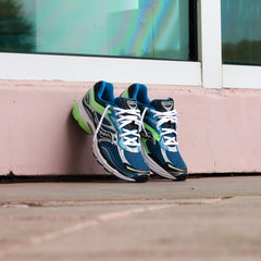 Mens Saucony ProGrid Omni 9 (Blue/Lime)