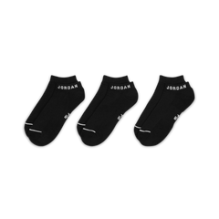 Jordan Everyday No-Show Socks "Black White" (3 Pairs) (Unisex)