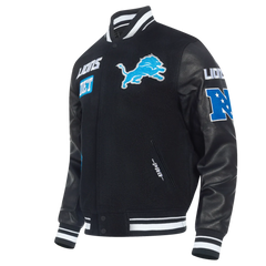 Men's Pro Standard Detroit Lions Area Code Rib Wool Varsity Jacket