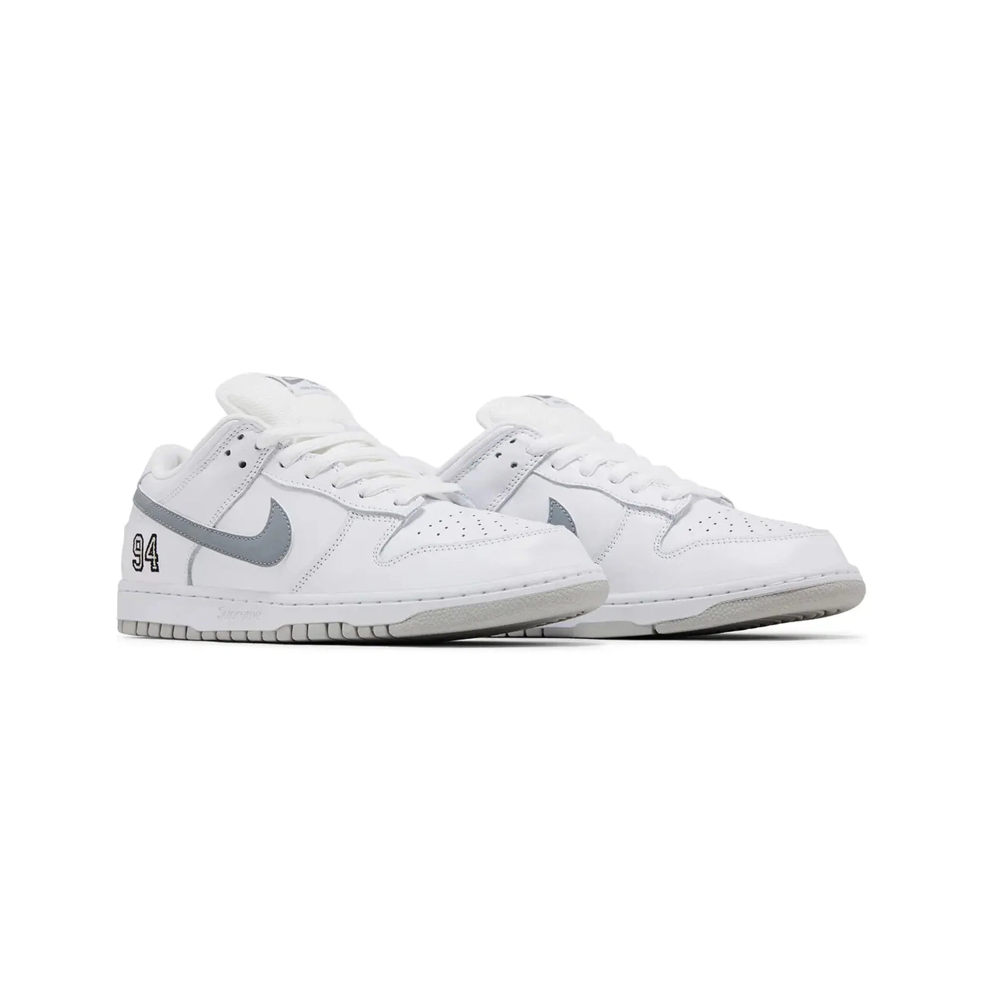 SB Dunk Low Supreme 94 'White Metallic Silver' (2025)