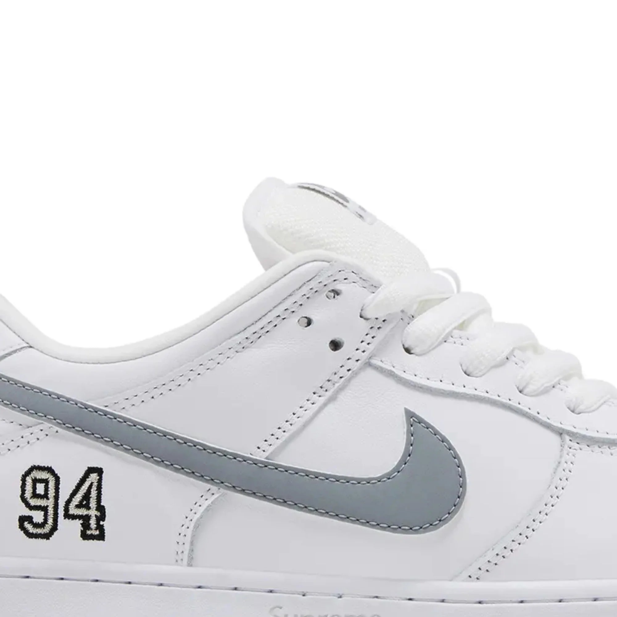 SB Dunk Low Supreme 94 'White Metallic Silver' (2025)