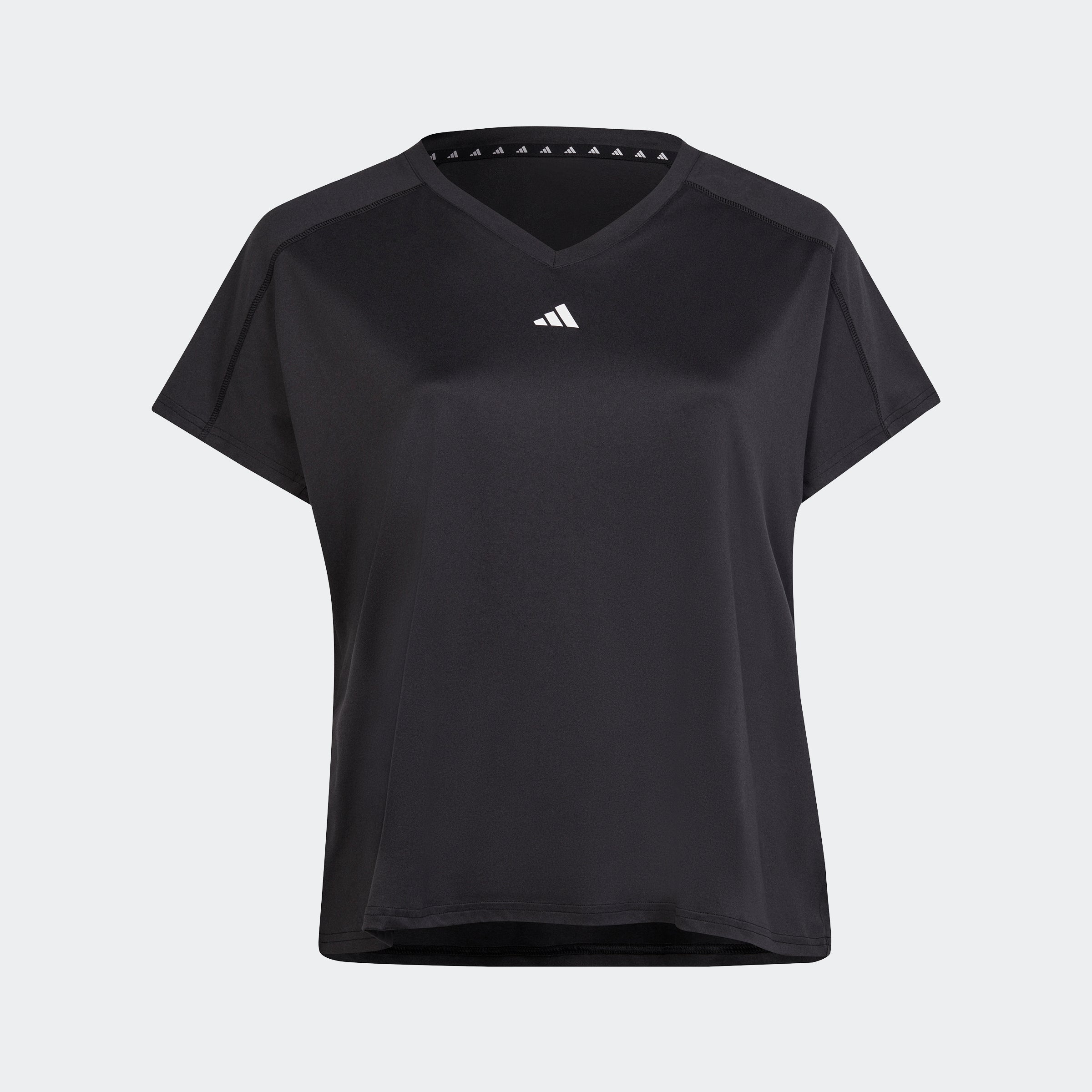 Women's AEROREADY Train Essentials Minimal Branding V-Neck Tee (Plus Size)