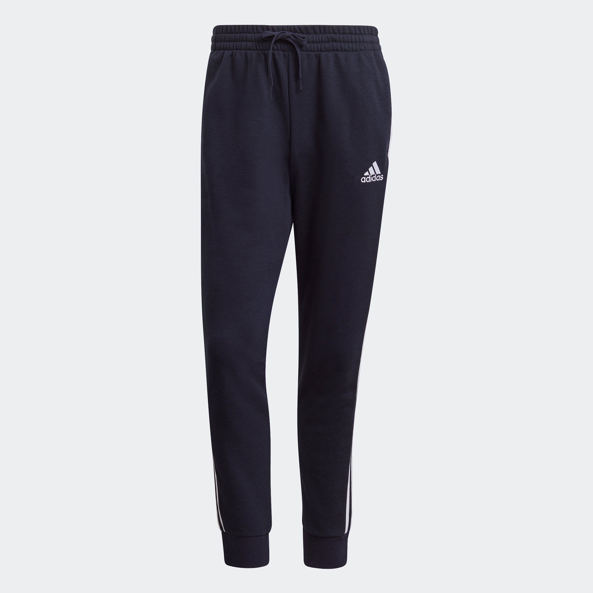 Men's Essentials French Terry Tapered Cuff 3-Stripes Pants