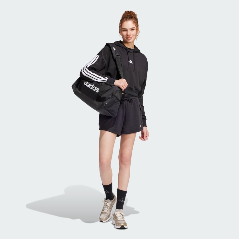 Women's Essentials 3-Stripes French Terry Crop Hoodie
