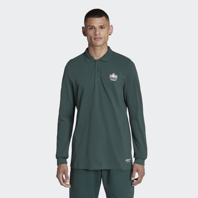 Men's Graphics Campus Long Sleeve Polo Shirt