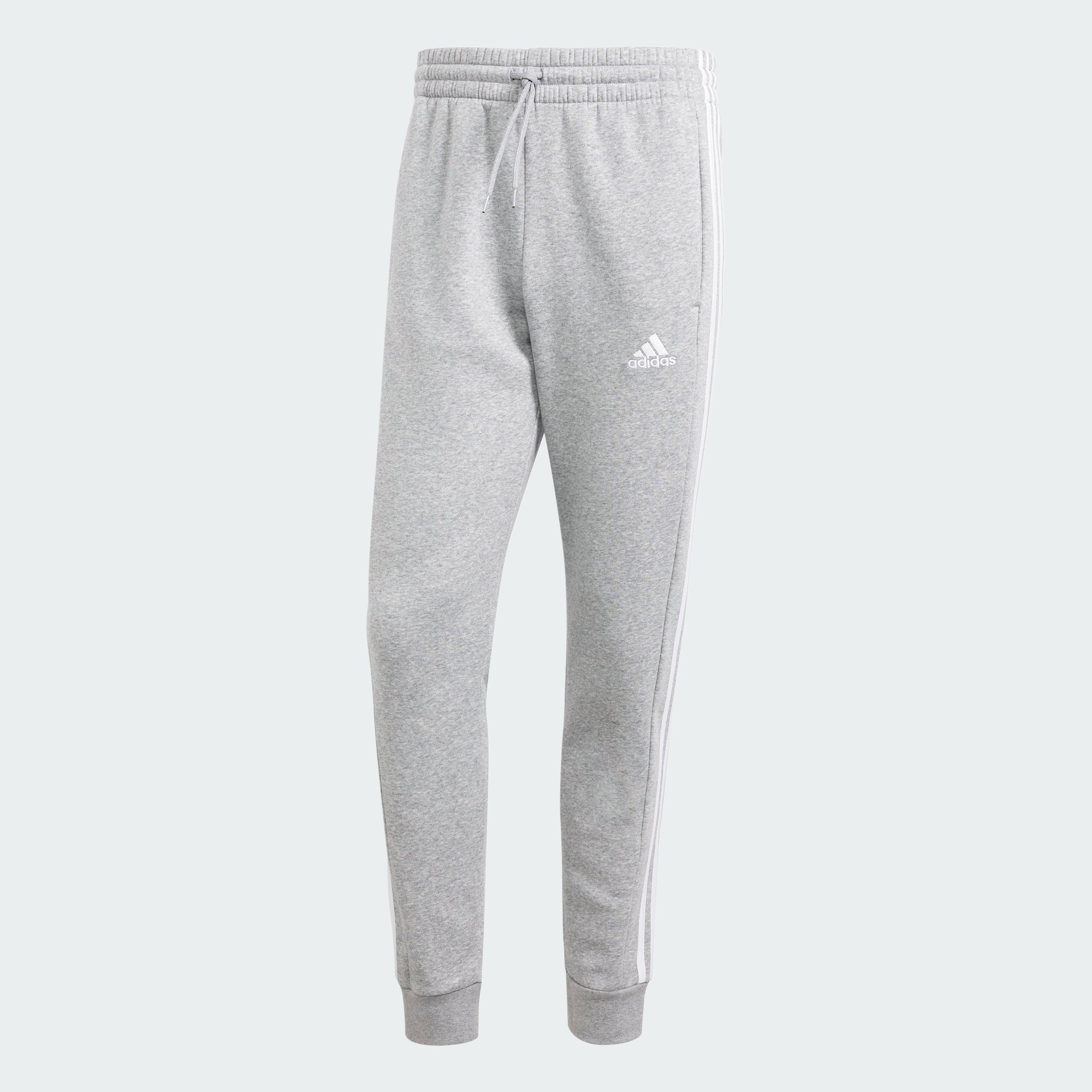 Men's Essentials Fleece 3-Stripes Tapered Cuff Pants