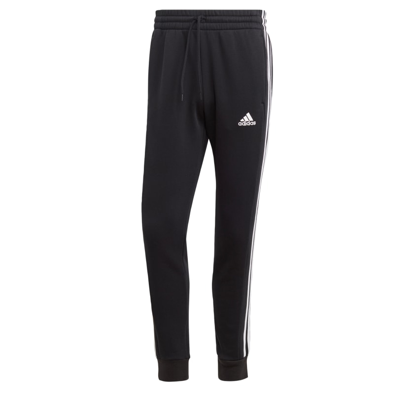 Men's Essentials Fleece 3-Stripes Tapered Cuff Pants