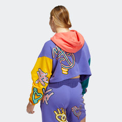 Women's Love Unites Crop Hoodie (Plus Size)
