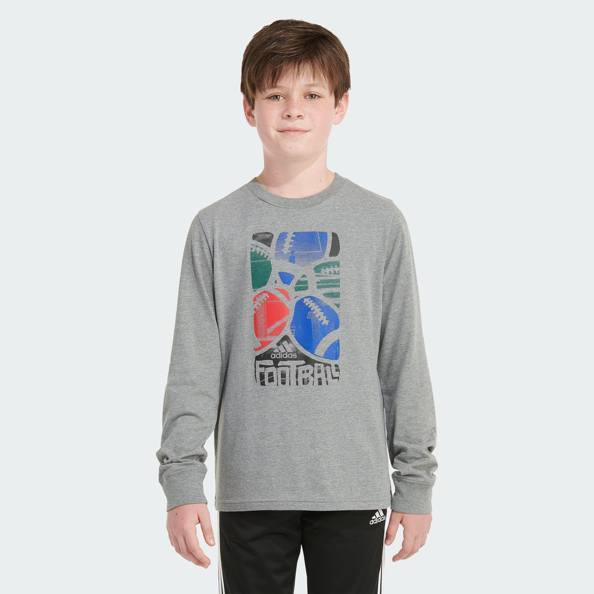 Kids' Long Sleeve Graphic Heather Tee