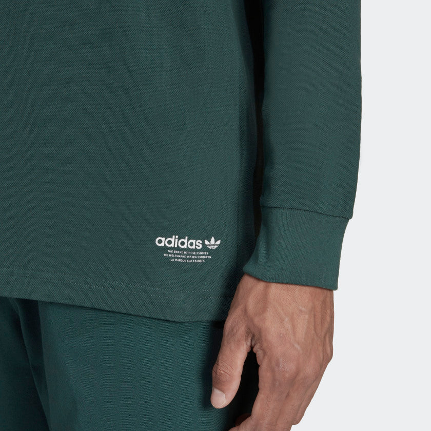 Men's Graphics Campus Long Sleeve Polo Shirt