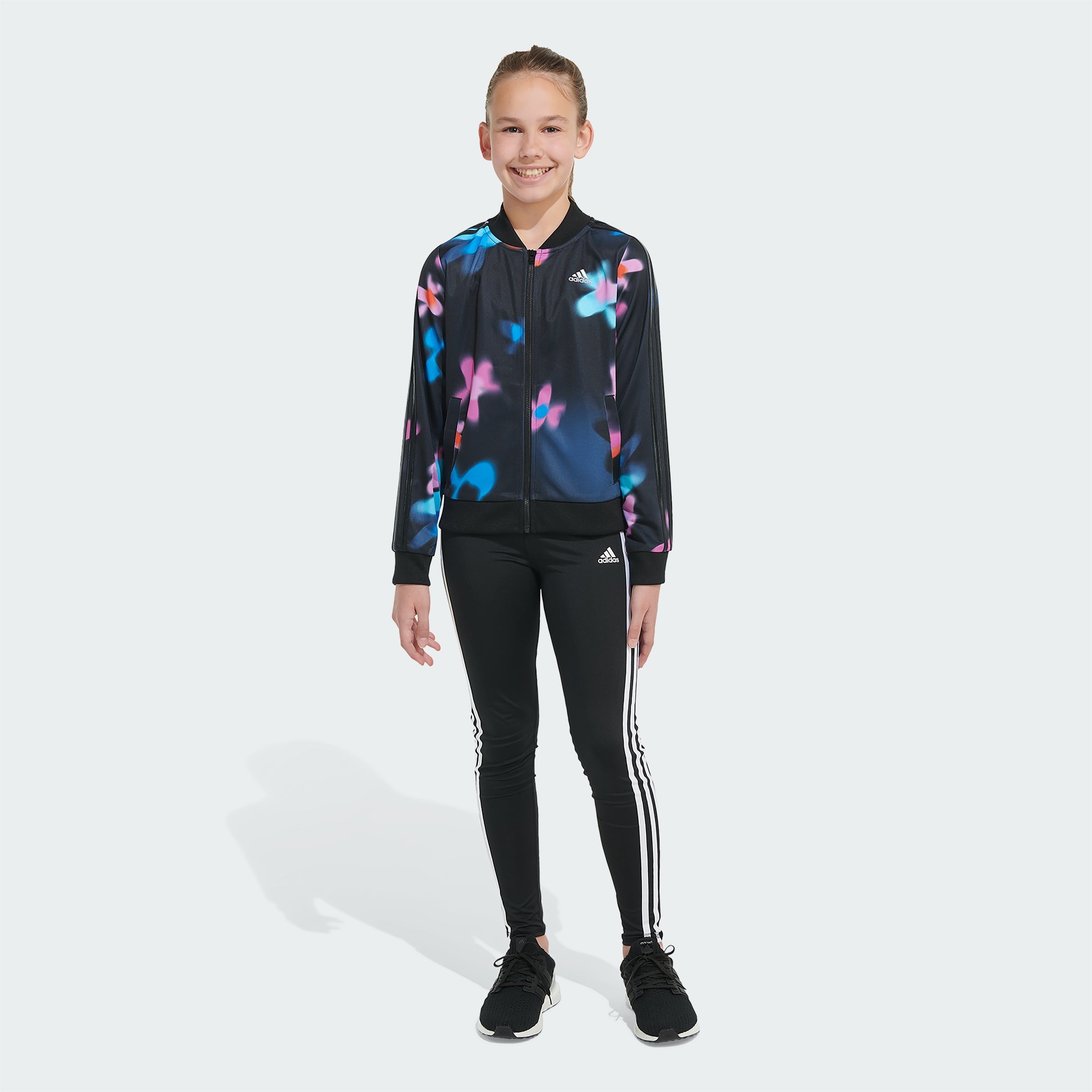 Kids' Allover Print 3-Stripes Tricot Jacket