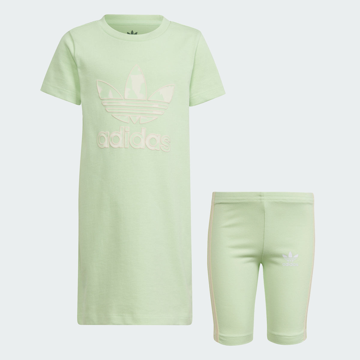 Kids' Summer Allover Print Tee Dress and Cycling Shorts Set