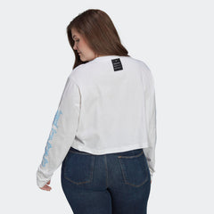 Women's Long Sleeve Crop Tee (Plus Size)