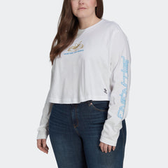 Women's Long Sleeve Crop Tee (Plus Size)
