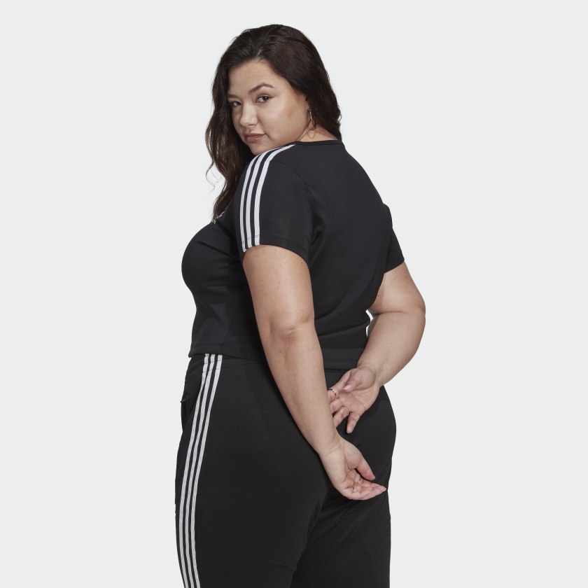 Women's Adicolor Classics Crop 3-Stripes Tee (Plus Size)