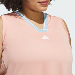Women's adidas Tiro Cut 3-Stripes Soft Mesh Long Dress (Plus Size)