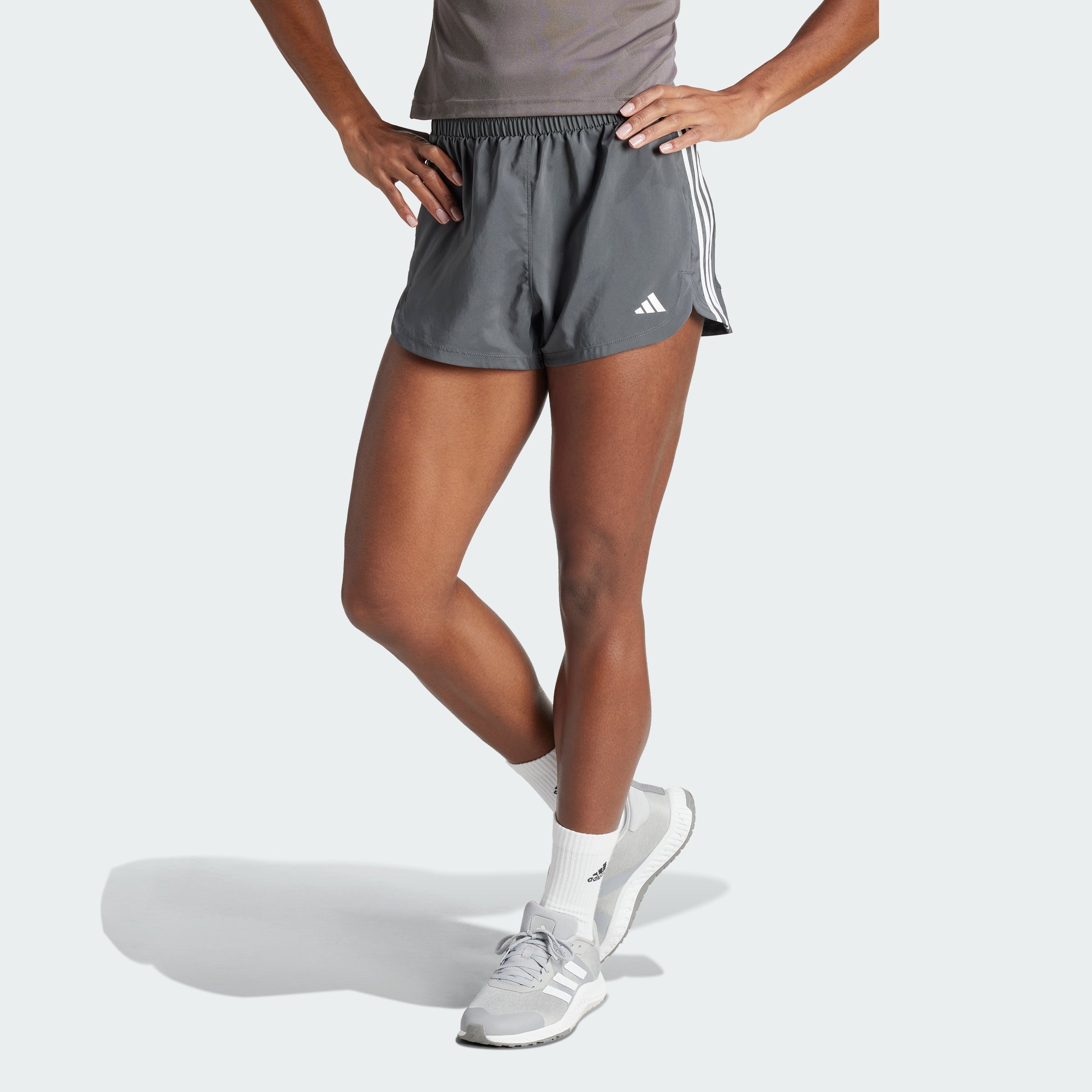 Women's Pacer Training 3-Stripes Woven High-Rise Shorts