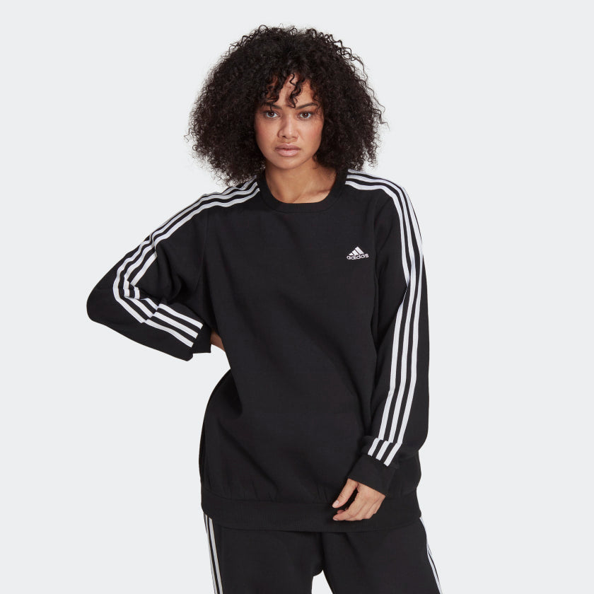 Women's Essentials 3-Stripes Fleece Sweatshirt (Plus Size)