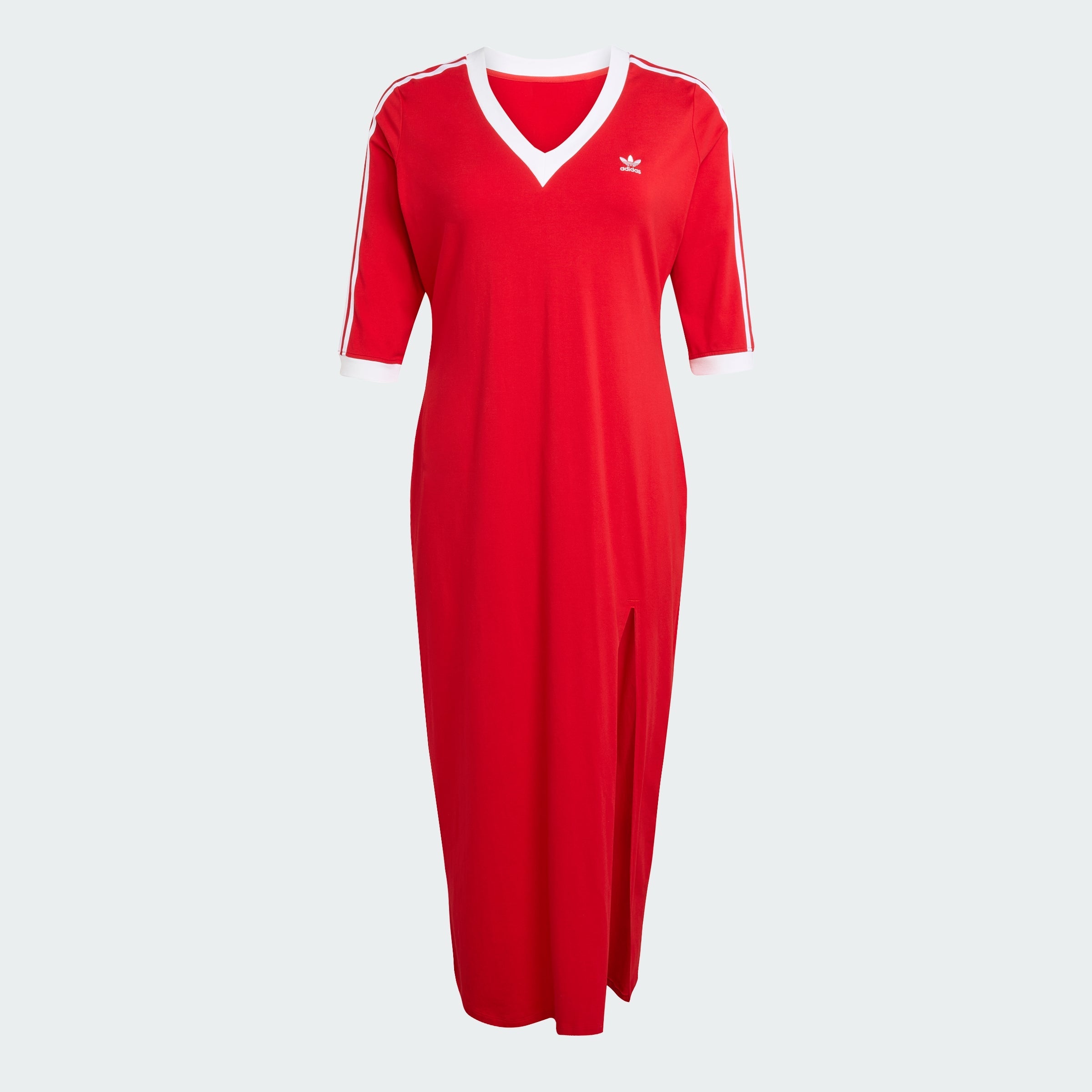 Women's Adicolor Classics 3-Stripes V-Neck Maxi Dress (Plus Size)